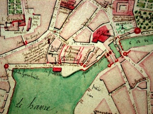 Map of La Rochelle in 1685 (copy by Jourdan based on the work of Claude Masse).