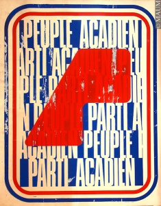 Affiche du Parti acadien, vers 1976