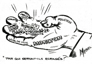 Caricature tirée du quotidien LÉvangéline, 21 janvier 1972, p. 4.