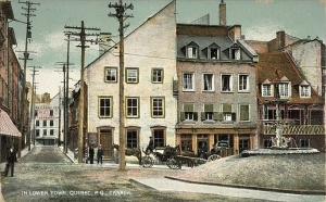 A scene in Lower Town, Quebec City, Quebec