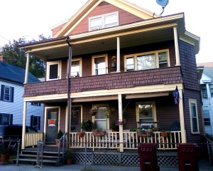 The house where Jack Kerouac was born, located at 9 Lupine Road in Lowell, Massachusetts.