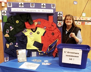 Maillardville Francophone Scouts booth at the Marché français, 2011