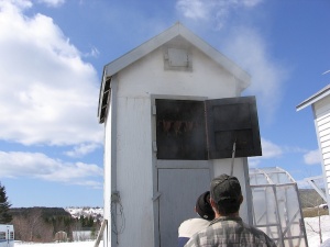 Fumoir à harengs à Percé, Gaspésie, 2008