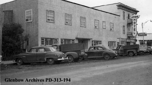 Hotel Lavoie à Saint Paul, Alberta, vers 1955-1956