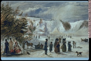 «Le pain de sucre de la chute Montmorency, Québec», vers 1830