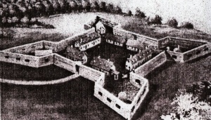 Dessin du fort de Chartres tiré de la Neal Strebel Collection