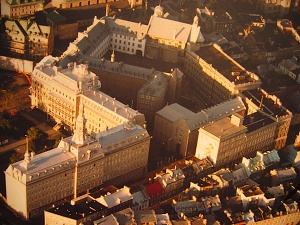 Vue aérienne du site historique du Séminaire de Québec en 2007