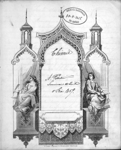 Page frontispice du cahier de notes de chimie de A. Pelletier au Séminaire de Québec, 1859