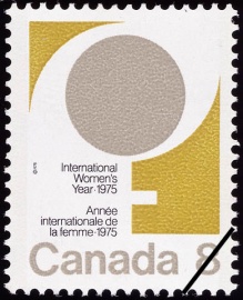 Timbre émis à l'occasion de l'Année internationale de la Femme en 1975