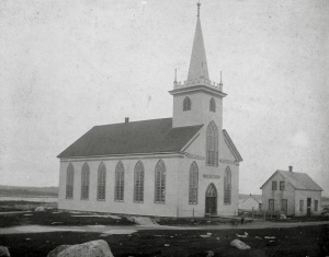 Première église construite durant le mandat de l'abbé Sigogne à Sainte-Anne-du-Ruisseau.