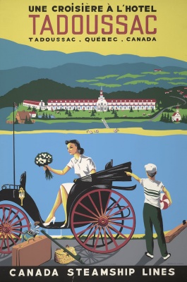 Affiche promotionnelle «Une Croisière à l'Hôtel Tadoussac», 1938