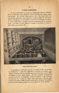 Classe de Mlle Diane Desloges dans l'école indépendante logeant les élèves de l'école Guigues, vers 1915