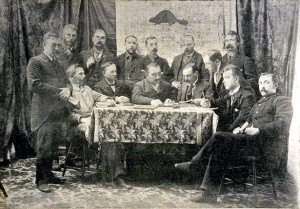 Les officiers de la Société Saint-Jean-Baptiste d'Edmonton