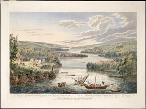 Vue de Miramichi, établissement français détruit par Murray, 1760