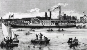 Arrivée du vapeur «Bertnier» à Sorel, juillet 1871