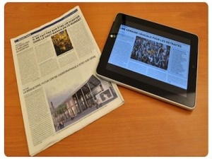 Comparaison entre l'édition papier et l'édition électronique d'un même journal, 2010