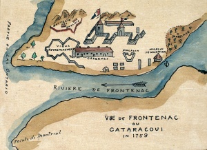 Vue du fort Frontenac (Cataraqui) en 1759