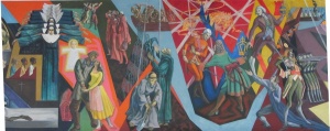 Murale présentant une imagerie catholique dans le faubourg Marigny, La Nouvelle-Orléans 