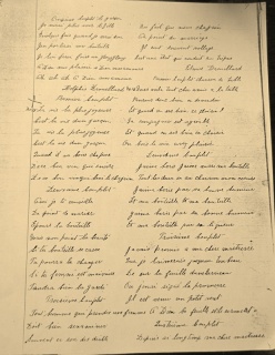 Page from Felix Drouillards manuscript