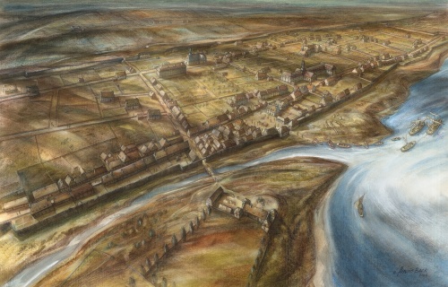 Reconstitution de Montréal en 1701, par Francis Back ©