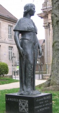 Statue de Jeanne Mance. Association Langres-Montréal