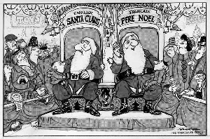 Norris, Caricature in the Vancouver Sun, December 14th 1963.