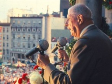 General de Gaulle on the Balcony of Montreal’s City Hall, Jully 24th, 1967, Montreal.