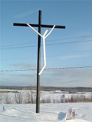 Wayside cross at Saint-Arsène, MRC [Regional County Municipality] of Saint-Arsène