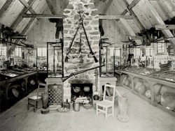 Inside a 1943 reconstruction of the Chauvin Trading Post. © BAC